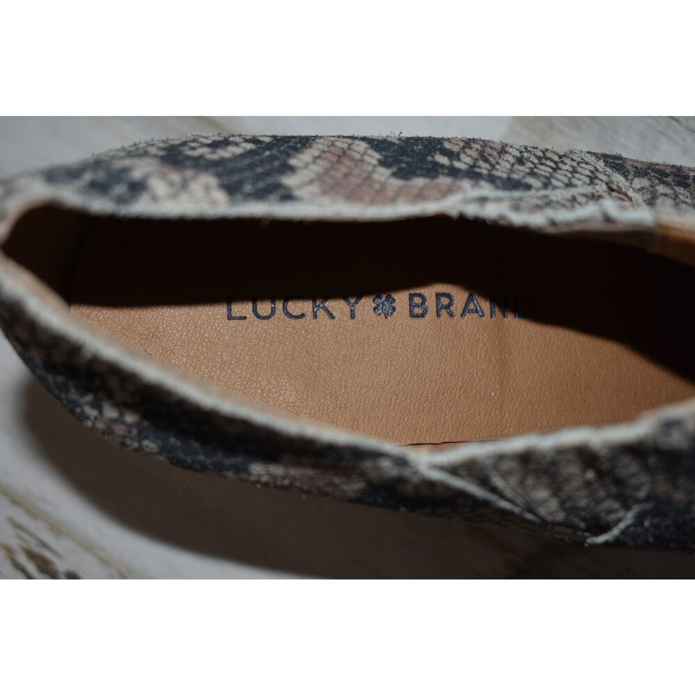 Lucky Brand Tresee Snake Print Low Ankle Bootie Size 9M - Picture 5 of 7